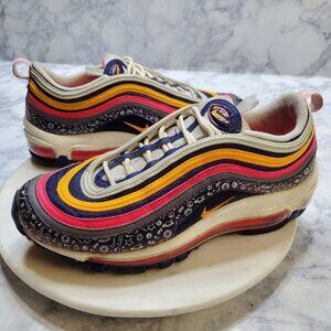 NIKE Air‎ Max 97 GS Sneakers 7Y Orange Pink Purple CI9929-500 School Sporty 2018